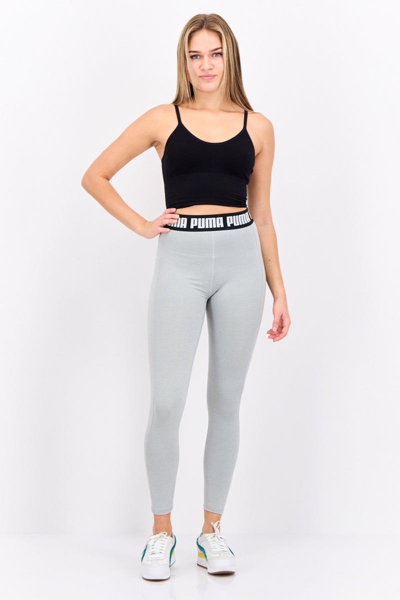 PUMA Women Tight Fit Pull-On Training Tight, Light Grey Heather - Image 4